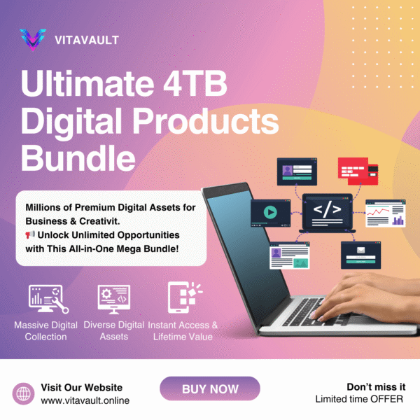 Ultimate 4TB Digital Products Bundle – Millions of Premium Digital Assets for Business & Creativity